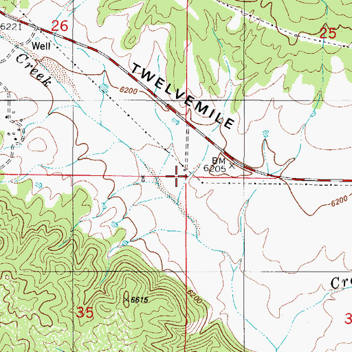 Topographic Map of Twelvemile School, CO