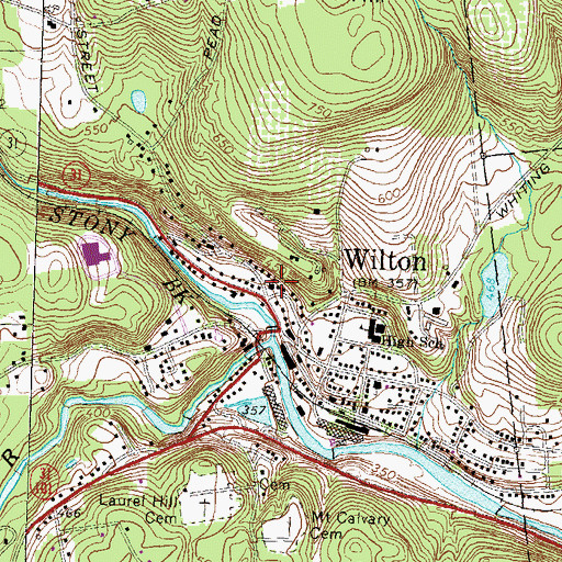 Topographic Map of Second Congregational Church, NH