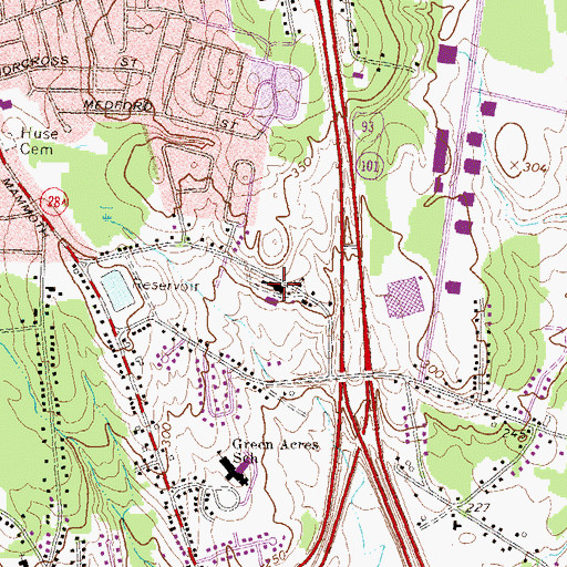 Topographic Map of Sisters of the Holy Cross Novitiate, NH