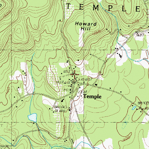 Topographic Map of Solon Mansfield Memorial Library, NH