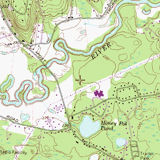 Topographic Map of Souhegan High School, NH