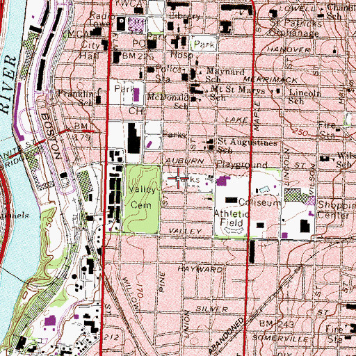 Topographic Map of Stanton Park, NH