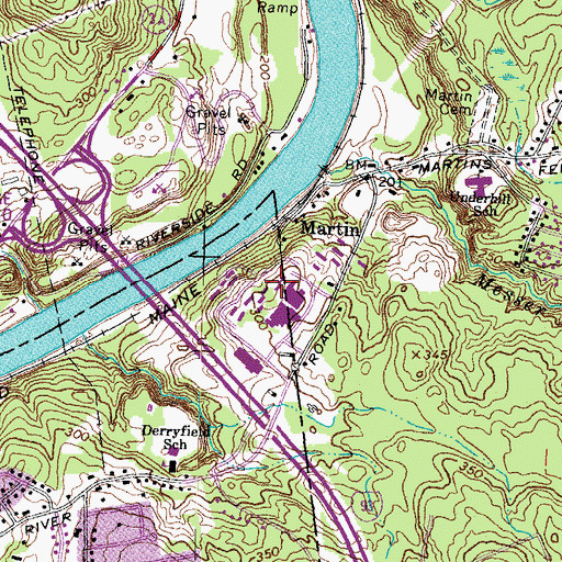 Topographic Map of Stark Hall, NH