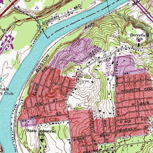 Topographic Map of Stark School (historical), NH