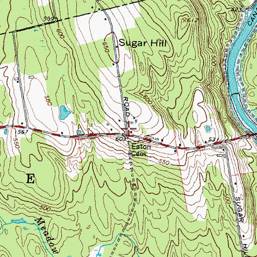 Topographic Map of Sugar Hill School (historical), NH