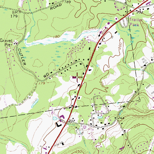 Topographic Map of Tabernacle Christian School, NH