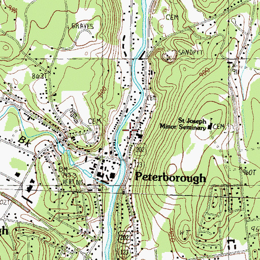 Topographic Map of The Common, NH