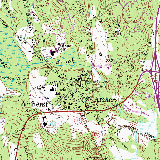 Topographic Map of The Congregational Church of Amherst, NH