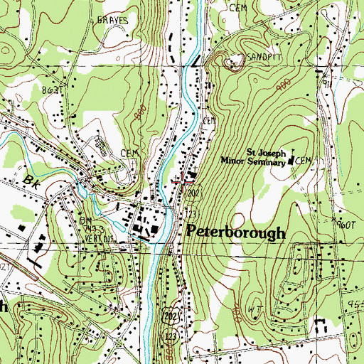 Topographic Map of Thomas H Eckfeldt Memorial Medical Library, NH