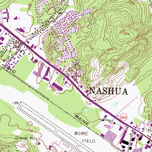 Topographic Map of Trafalgar Square, NH