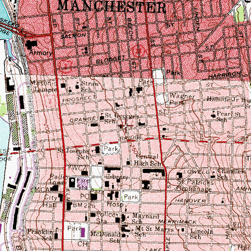 Topographic Map of Unitarian Universalist Church, NH