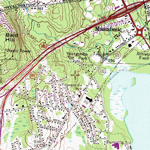 Topographic Map of Youngsville Park, NH