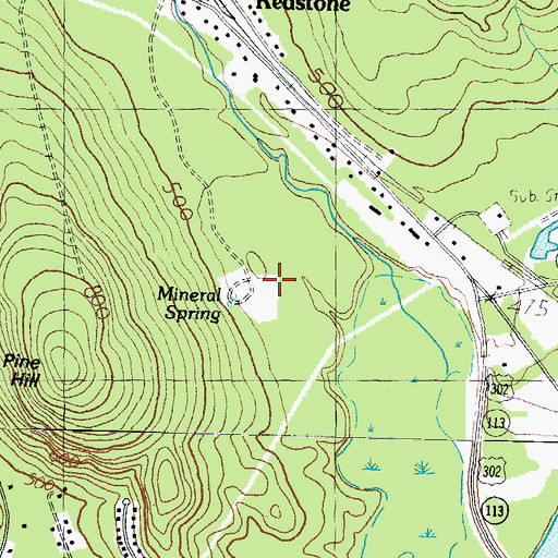 Topographic Map of Kennett High School, NH