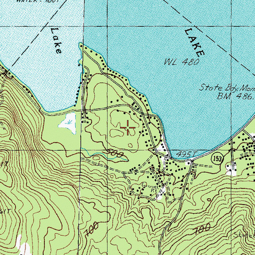 Topographic Map of Bally-Hoo Campground, NH