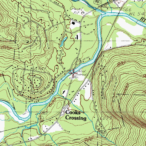 Topographic Map of Bartlett Bridge, NH