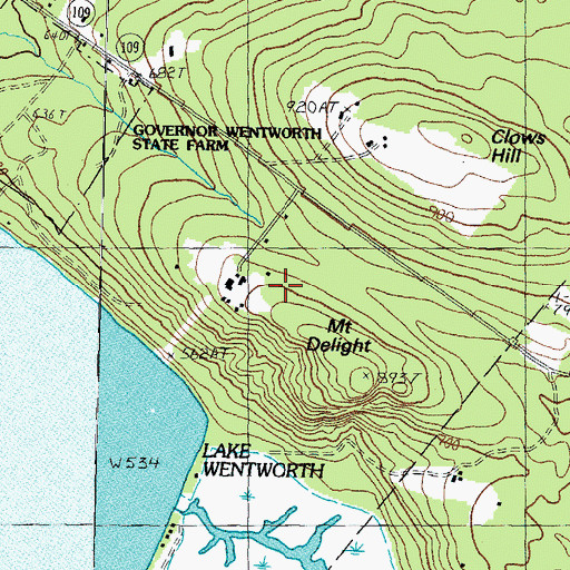 Topographic Map of Camp Birchmont, NH