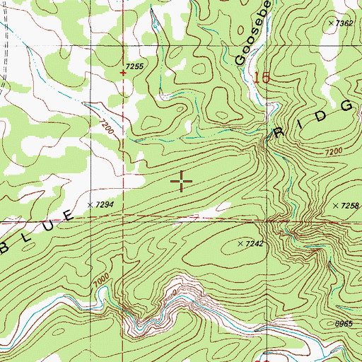 Topographic Map of Blue Ridge, CO
