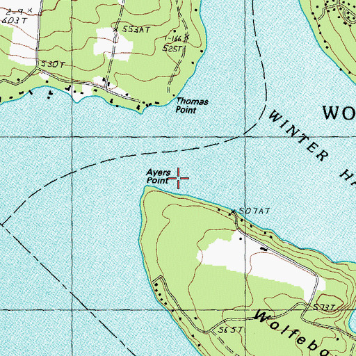 Topographic Map of Camp Ossipee, NH