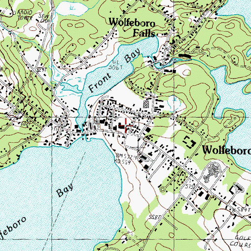 Topographic Map of Carpenter Elementary School, NH