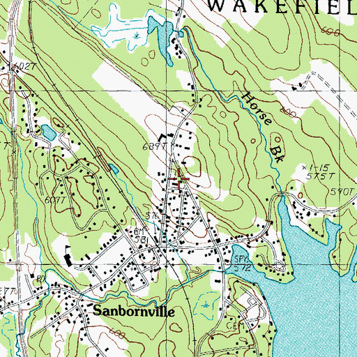 Topographic Map of Church of Saint John the Baptist Episcopal Church, NH