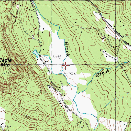 Topographic Map of Eagle Mountain Golf Course, NH