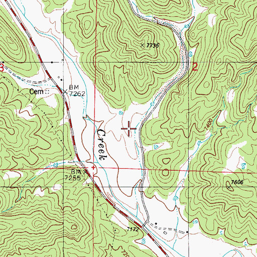 Topographic Map of Miner Gulch, CO