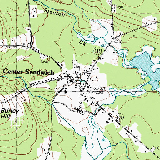 Topographic Map of Federated Church, NH