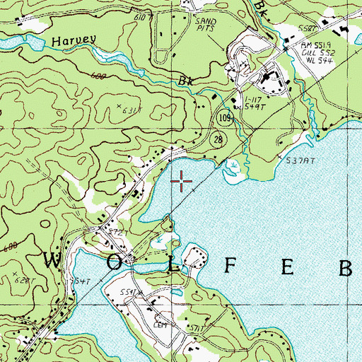 Topographic Map of Fernalds Basin, NH