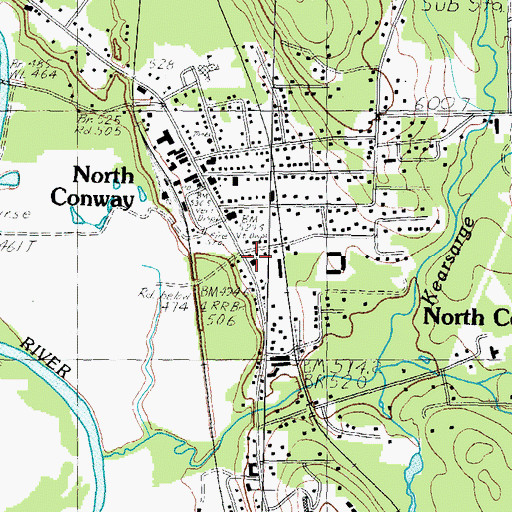 Topographic Map of First Baptist Church, NH