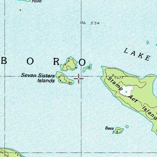 Topographic Map of Flo Island, NH