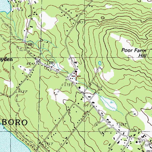 Topographic Map of Goose Corner, NH
