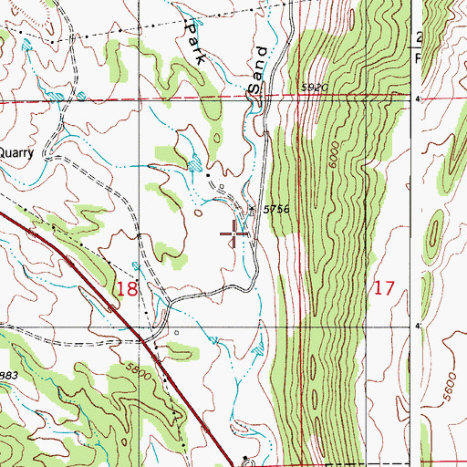 Topographic Map of Sand Draw, CO