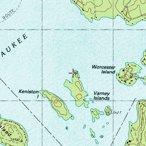 Topographic Map of Harbor Island, NH