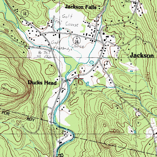 Topographic Map of Honeymoon Bridge, NH