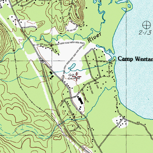 Topographic Map of Indian Mound Golf Course, NH