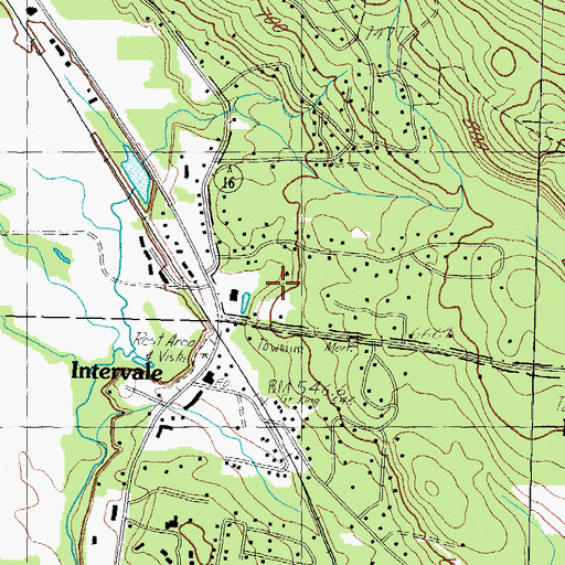 Topographic Map of Intervale Nordic Learning Center, NH