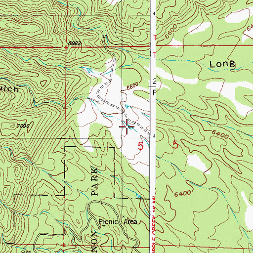 Topographic Map of South Cedar Gulch, CO