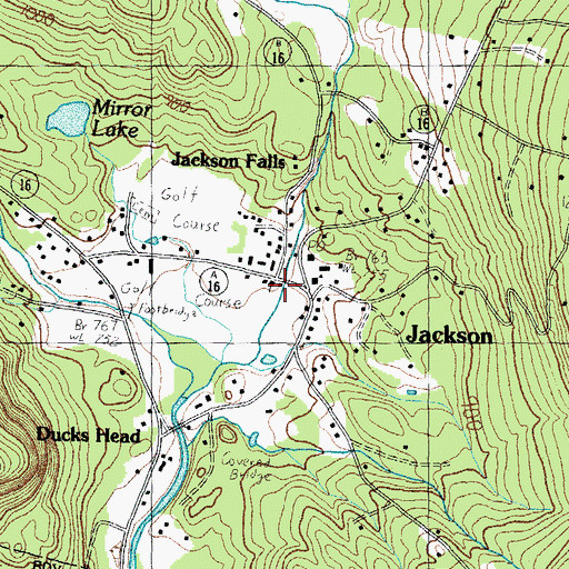 Topographic Map of Jackson Community Church, NH