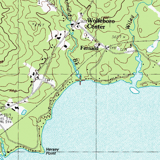 Topographic Map of Jennes Landing, NH