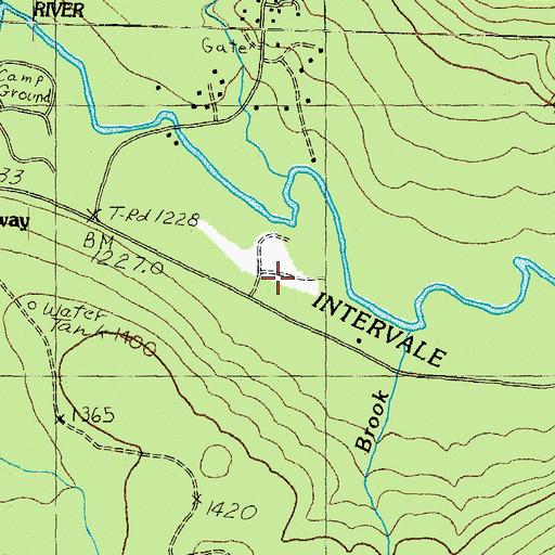 Topographic Map of Jigger Johnson Campground, NH