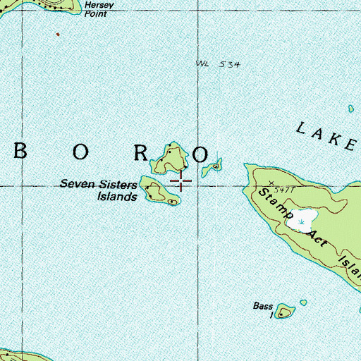 Topographic Map of Joe Island, NH