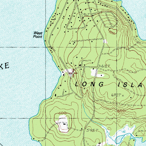 Topographic Map of Jonathans Landing, NH