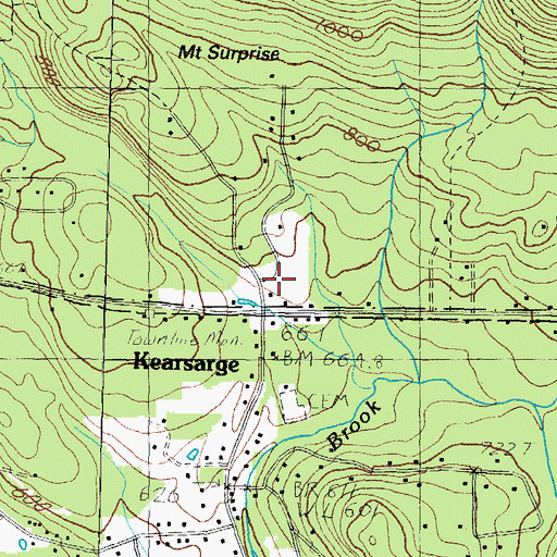 Topographic Map of Kearsarge Post Office, NH