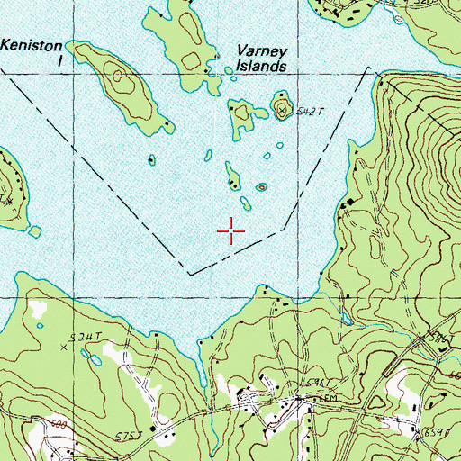 Topographic Map of Keel Island, NH