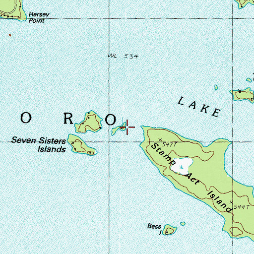 Topographic Map of Loon Island, NH