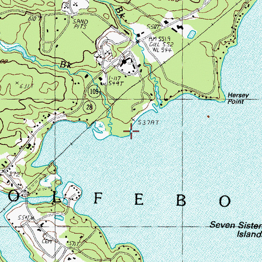 Topographic Map of Moose Point, NH