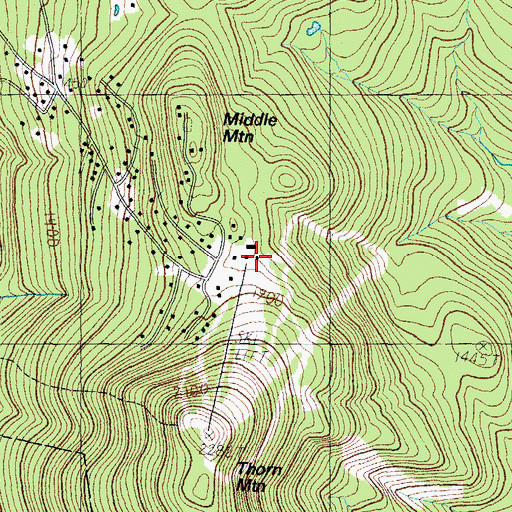 Topographic Map of Mount Washington Valley Ski Touring Center, NH