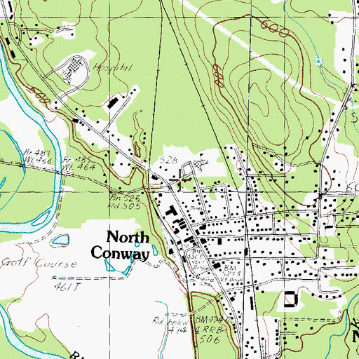 Topographic Map of North Conway Depot, NH