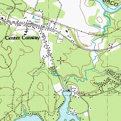 Topographic Map of Pine Tree Elementary School, NH