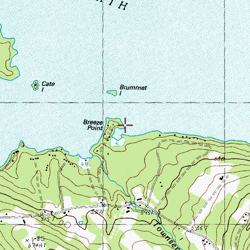 Topographic Map of Point of Pines, NH